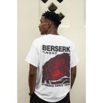 Sevbano Guts Berserk Sırt Baskılı Unisex Oversize Anime Tişört - Beyaz - 4XL