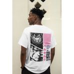 Sevbano Guts Berserk Sırt Baskılı Unisex Oversize Anime Tişört - Beyaz - XS