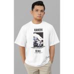 Sevbano Ken Kaneki Tokyo Ghoul Baskılı Unisex Oversize Anime Karakter Tişört - Beyaz - 4XL