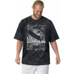 Sevbano LED Zeppelin Rock Metal Müzik Grubu Baskılı Unisex Oversize Vintage Yıkamalı Tişört - Siyah - XL