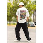 Sevbano Marvel Tale Vintage Baskılı Unisex Oversize Avengers Tişört - Beyaz - 3XL