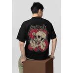 Sevbano Metallica Rock Metal Baskılı Unisex Oversize Müzik Grubu Tişört - Siyah