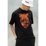 Sevbano Müzik Grubu Slipknot Baskılı Unisex Oversize Rock Metal Tişört - 01 Siyah - XL