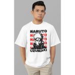 Sevbano Naruto Uzumaki Baskılı Unisex Oversize Anime Karakter Tişört - Beyaz - 3XL