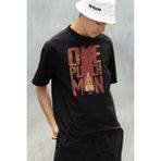 Sevbano One Punch Man Baskılı Unisex Oversize Anime Karakter Tişört - 01 Siyah