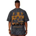 Sevbano Peaky Blinder Efsane Dizi Sırt Baskılı Unisex Oversize Vintage Yıkamalı Tişört - Siyah - 3XL