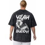 Sevbano Ronnie Coleman Yeah Buddy Fitness Bodybuilding Sırt Baskılı Unisex Oversize Vintage Yıkamalı Tişört - Siyah - XL