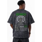 Sevbano Roronoa Zoro One Piece Anime Baskılı Unisex Oversize Vintage Yıkamalı Tişört - Siyah - 3XL