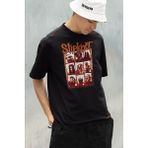 Sevbano Slipknot Baskılı Unisex Oversize Müzik Grubu Tişört - 01 Siyah - 2XL