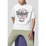 Sevbano Slipknot Maggot Müzik Grubu Baskılı Unisex Oversize Tişört - Beyaz - 3XL