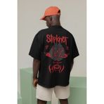 Sevbano Slipknot Prepare Baskılı Unisex Oversize Rock Metal Tişört - 01 Siyah