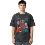Sevbano Son Goku Dragon Ball Anime Karakter Ön Baskılı Unisex Oversize Vintage Yıkamalı Tişört - Siyah