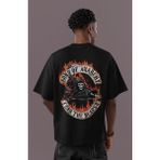 Sevbano Sons Of Anarchy Dizi Sırt Baskılı Unisex Oversize Motorcu Tişört - Siyah - 2XL