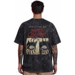 Sevbano Tasarım Alice Cooper Rock Metal Şarkıcı Sırt Baskılı Unisex Oversize Vintage Yıkamalı Tişört - Siyah - 3XL