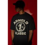 Sevbano Tasarım Arnold Classic Bodybuilding Fitness Sporcu Baskılı Unisex Oversize Tişört - Siyah - 3XL