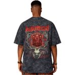 Sevbano Tasarım Babymetal Rock Metal Müzik Grubu Sırt Baskılı Unisex Oversize Vintage Yıkamalı Tişört - Siyah - XS