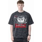 Sevbano Tasarım Black Swordman Berserk Guts Anime Baskılı Unisex Oversize Eskitme Yıkamalı Tişört - Siyah - 2XL
