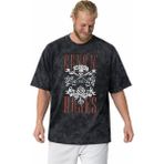 Sevbano Tasarım Guns N' Roses Rock Metal Müzik Grubu Baskılı Unisex Oversize Vintage Yıkamalı Tişört - Siyah - XS