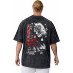 Sevbano Tasarım Iron Maiden Rock Metal Müzik Grubu Sırt Baskılı Unisex Oversize Vintage Yıkamalı Tişört - Siyah - 2XL