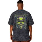 Sevbano Tasarım Megadeth Rock Metal Müzik Grubu Sırt Baskılı Unisex Oversize Vintage Yıkamalı Tişört - Siyah - 2XL