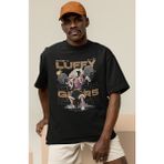 Sevbano Tasarım Monkey D. Luffy Gear 5 Bodybuilding Fitness Temalı Baskılı Unisex Oversize Anime Tişört - Siyah - 4XL