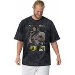 Sevbano Tasarım Post Malone Rapper Şarkıcı Baskılı Unisex Oversize Vintage Yıkamalı Tişört - Siyah