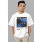Sevbano Tasarım Tokyo Ghoul Ken Kaneki Kırıshıma Touka Baskılı Unisex Oversize Anime Karakter Tişört - Beyaz - 2XL