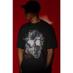 Sevbano Tasarım Tupac Rapper All Eyez On Me 2pac Şarkıcı Baskılı Unisex Oversize Tişört - Siyah