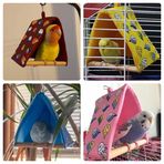 Sevda & Cennet Papağanı Uyku Salıncağı Rüzgar Kesen Çadır Salıncak Kuş Oyuncağı (Kahverengi)