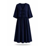 SevdeUgur Kimono Etek Yazlık Şık İkili Takım Lacivert