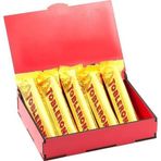 Sevdiklerinize Özel Kırmızı Ahşap Hediye Kutusunda 5 Adet Toblerone