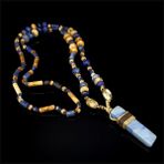 Seven Art Jewelry Aventurin Uçlu, Sodalit, Jasper, Akik, Lapis Lazuli, Doğal Taş, Bohem Kolye - Beden - Çok Renkli - 70 cm