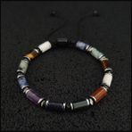 Seven Art Jewelry Doğal Taş Bileklik, Kaplangözü, Akik, Kiwi (Jasper),ametist, Havlit, Yıldız Taşı, Hint Akiği, Sodalit, Hematit Taşı Bileklik