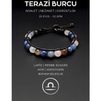 Seven Art Jewelry El Yapımı Terazi Burcu Bohem Bileklik – Lapis Lazuli, Pembe Kuvars, Akik ve Aventurin Taşlı