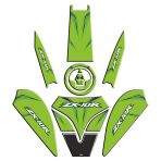 Sevenkardeşler Kawasaki Uyumlu Zx10r Yeşil Set Tank Pad