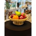 Sever Bej Sentetik Rattan Ayaklı Meyvelik 25X10CM - Kahverengi - YOK