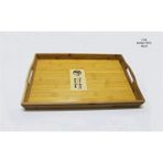 Sever İthalat Sever 40X28 cm Bambu Servis Tepsisi – Doğal Dikdörtgen Sunum ve Kahvaltı Tepsisi - Kahverengi - 40 X 28