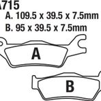 Sevgent Ön Fren Disk Balatası Fa715 Suzuki Gsx-R 125, Gsx-S 125 (17-23)