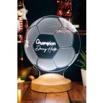 Sevgi Lambası Kişiye Özel 3 Boyutlu Futbol Topu Led Lamba, Futbol Top Şekilli Gece Lambası