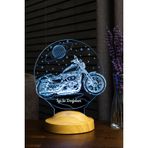 Sevgi Lambası Motosiklet Chopper, Motor Hayranına Doğum Günü Hediyesi, Cruiser, Motosiklet Figürlü 3d Led Lamba
