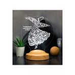 Sevgi Lambası Ramazan Hediyesi, Semazen 3D Led Lamba, Mevlana, Semazen Tasarımlı Gece Lambası, Mevlana Semazenleri