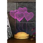 Sevgi Lambası Sevgiliye Romantik Hediye, Kalpler 3d Led Gece Lambası 3 Boyutlu Led Lamba, Çok Şık Gece Lambası