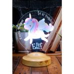 Sevgi Lambası Unicorn Renkli Tek Boynuzlu At İsimli Kız Çocuk Odası Hediyesi Led Lamba, Unicorn Doğum Günü Partisi