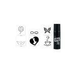 Sevgi Modelleri Spray Tattoo Geçici Dövme Yapma Seti Siyah Sprey Dövme