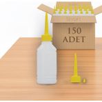 Sevgift 250 ml Hdpe Plastik Damlalık Kapaklı Sıkma Şişe | Kimyasala Dayanıklı Yağdanlık (150 Adet) - 1BW-Beyaz