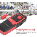 Sevgift AT8800L Yanıcı Gaz Kaçak Dedektörü | Seviye Alarmlı Gaz Kaçak Tespit Cihazı | Doğalgaz Kaçak Dedektörü - Siyah