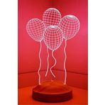 Sevgilambası 3 Boyutlu 3D Görünümlü Balon Led Lamba