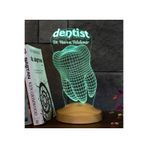SEVGİLAMBASI Diş Doktoru Hediyesi, Diş Teknikerine Hediye, Dentist 3d Led Lamba
