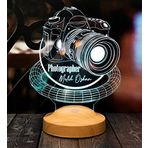 Sevgilambası Fotoğrafçıya Hediye DSLR Fotoğraf Makinesi Kişiye Özel 3D Halkalı Led Lamba