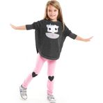 Sevgili Kedicik Kız Çocuk Sweatshirt Tayt Takım